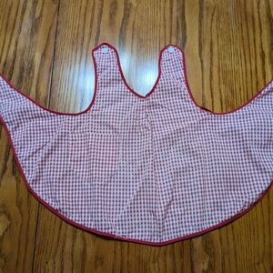 Red and White Checkered Pinafore Childs Apron